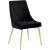 Karina Velvet Dining Chair with Polished Metal Frame