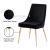 Karina Velvet Dining Chair with Polished Metal Frame