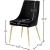 Karina Velvet Dining Chair with Polished Metal Frame