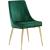 Karina Velvet Dining Chair with Polished Metal Frame