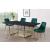 Karina Velvet Dining Chair with Polished Metal Frame