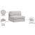 Beckham Linen Modular Armless Chair