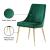 Karina Velvet Dining Chair with Polished Gold Metal Frame