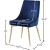 Karina Velvet Dining Chair with Polished Gold Metal Frame