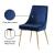 Karina Velvet Dining Chair with Polished Metal Frame