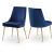 Karina Velvet Dining Chair with Polished Metal Frame