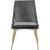 Karina Velvet Dining Chair with Polished Gold Metal Frame