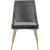 Karina Velvet Dining Chair with Polished Metal Frame