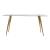 Gilman Rectangle Glass Top Dining Table with Metal Legs