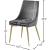 Karina Velvet Dining Chair with Polished Metal Frame