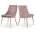 Karina Velvet Dining Chair with Polished Gold Metal Frame