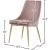 Karina Velvet Dining Chair with Polished Gold Metal Frame
