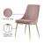 Karina Velvet Dining Chair with Polished Metal Frame