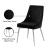 Karina Velvet Dining Chair with Polished Chrome Metal Frame