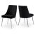 Karina Velvet Dining Chair with Polished Metal Frame