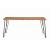Sherman Solid Acacia Wood Rectangular Dining Table with Hairpin Metal Legs