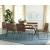 Sherman Solid Acacia Wood Rectangular Dining Table with Hairpin Metal Legs