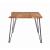 Sherman Solid Acacia Wood Rectangular Dining Table with Hairpin Metal Legs