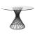 Vortex Metal/Glass Round Dining Table