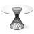 Vortex Metal/Glass Round Dining Table