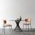Vortex Metal/Glass Round Dining Table