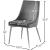 Karina Velvet Dining Chair with Polished Metal Frame