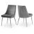 Karina Velvet Dining Chair with Polished Metal Frame