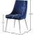 Karina Velvet Dining Chair with Polished Chrome Metal Frame