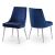 Karina Velvet Dining Chair with Polished Metal Frame