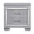 Allura Leatherette/Faux Alligator Nightstand w/ LED Under-light