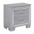 Allura Leatherette/Faux Alligator Nightstand w/ LED Under-light