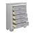 Allura Leatherette/Faux Alligator LED Panel Bedroom Set