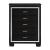 Allura Leatherette/Faux Alligator LED Panel Bedroom Set