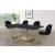Paris Velvet Dining Chair with Polished Gold Metal Frame