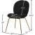 Paris Velvet Dining Chair with Polished Gold Metal Frame
