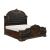 Antoinetta Leatherette/Wood/Wood Veneer Panel Bed, Queen Size