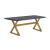 Conway Wood Rectangular Dining Table with X-Trestle Base