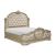Antoinetta Leatherette/Wood/Wood Veneer Panel Bed, King Size