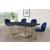Paris Velvet Dining Chair with Polished Metal Frame