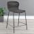 McKinley Faux Rattan Counter Stool with Metal Base