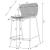 McKinley Faux Rattan Counter Stool with Metal Base