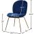 Paris Velvet Dining Chair with Polished Gold Metal Frame