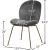 Paris Velvet Dining Chair with Polished Gold Metal Frame