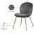 Paris Velvet Dining Chair with Polished Gold Metal Frame