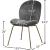 Paris Velvet Dining Chair with Polished Metal Frame