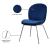 Paris Velvet Dining Chair with Polished Metal Frame