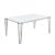 Pauline Glass Rectangular Dining Table with Chrome Legs