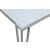 Pauline Glass Rectangular Dining Table with Chrome Legs