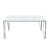 Pauline Glass Rectangular Dining Table with Chrome Legs