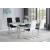 Pauline Glass Rectangular Dining Table with Chrome Legs